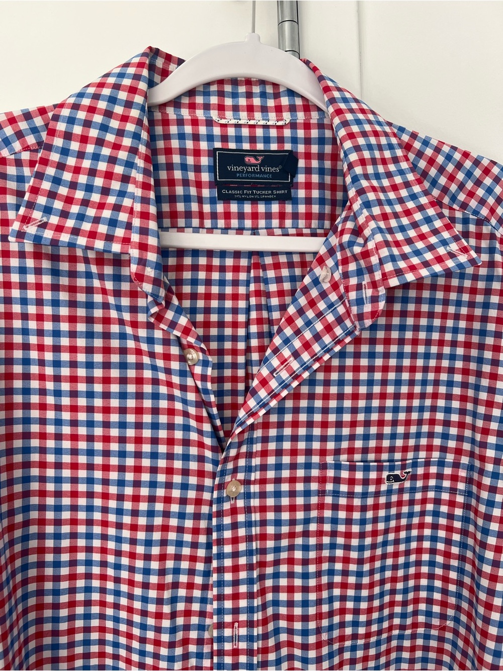 Vineyard Vines Red, Blue & White Gingham Button-Down Shirt